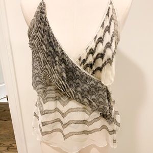 Falls | Silk Ruffle Wrap Top NWOT